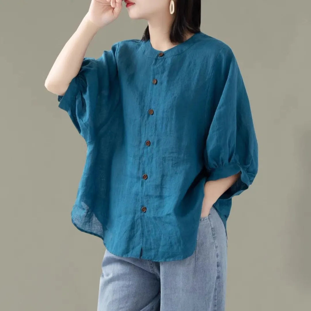 Relaxed Linen Cotton Blouse