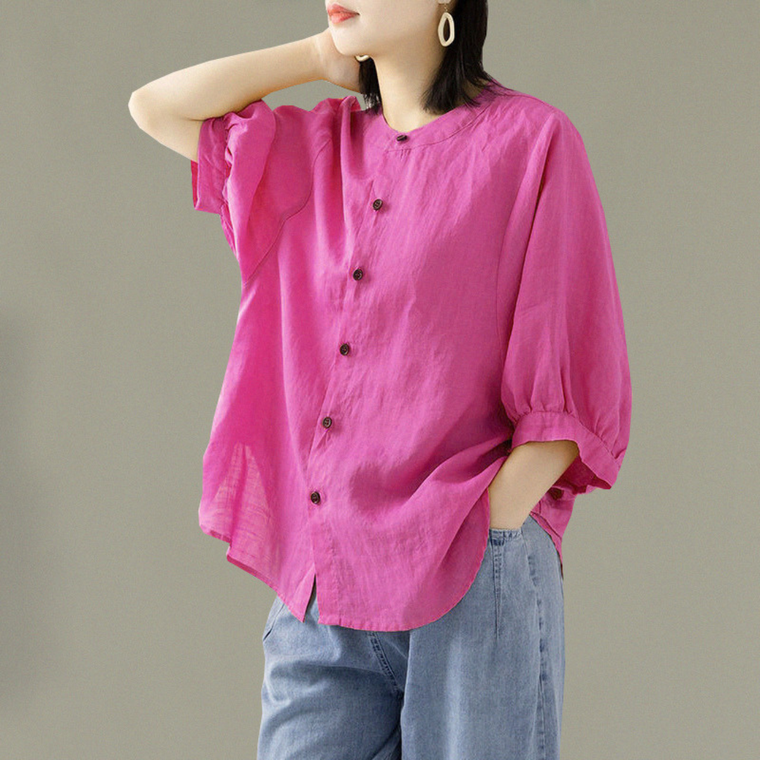 Relaxed Linen Cotton Blouse