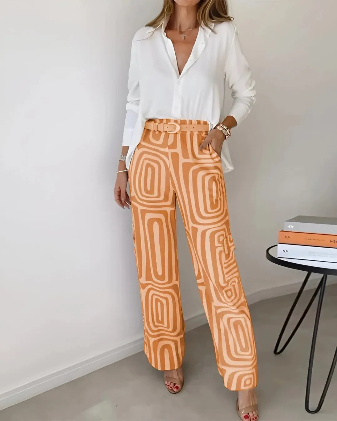Two-Piece Graphic Print Suit