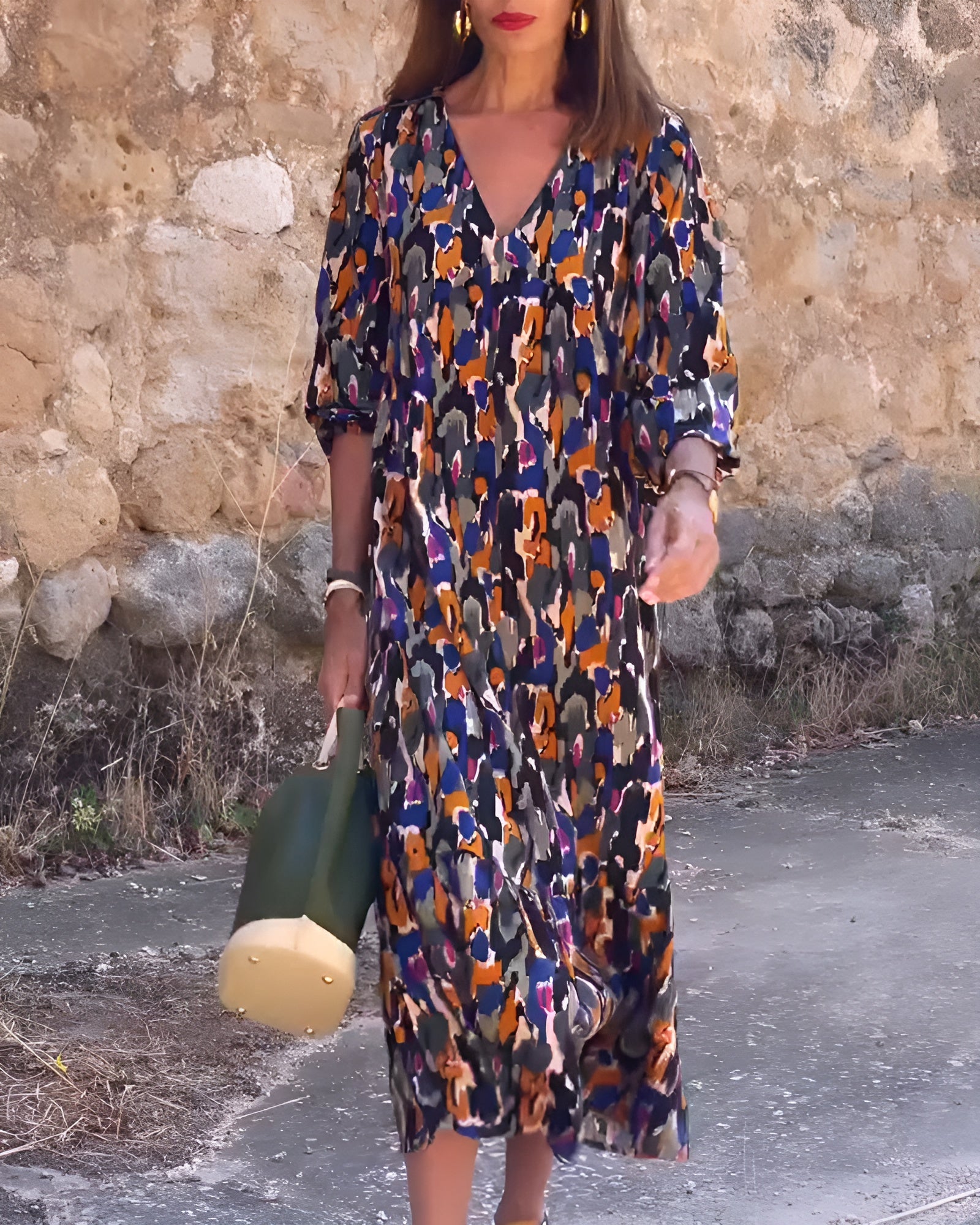 Emma | Flowy Retro Print Dress